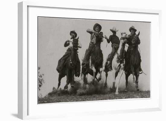 Racing Cowboys-H Armstrong Roberts-Framed Art Print