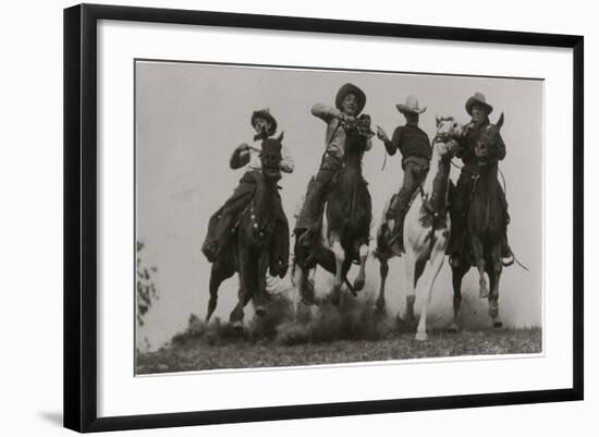 Racing Cowboys-H Armstrong Roberts-Framed Art Print