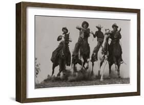 Racing Cowboys-H Armstrong Roberts-Framed Premium Giclee Print