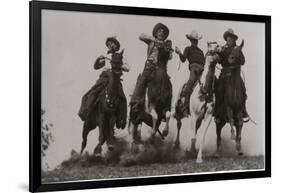 Racing Cowboys-H Armstrong Roberts-Framed Premium Giclee Print