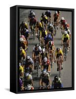 Racing Cyclists-null-Framed Stretched Canvas