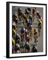 Racing Cyclists-null-Framed Premium Photographic Print