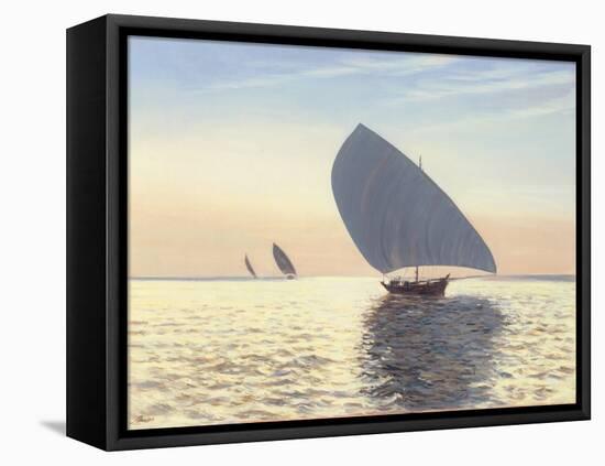 Racing Dhows-Edward Dawson-Framed Stretched Canvas