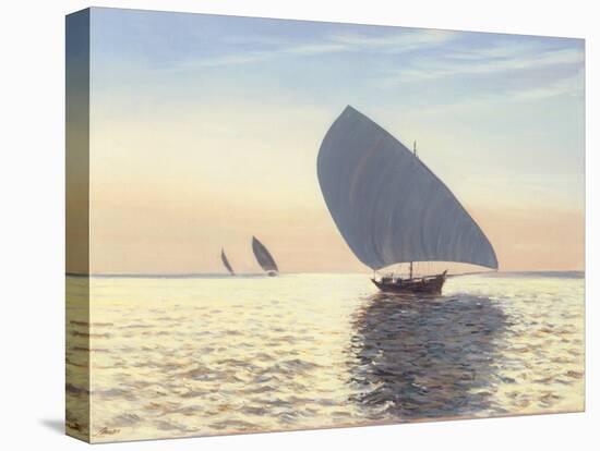 Racing Dhows-Edward Dawson-Stretched Canvas