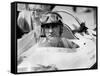 Racing Driver Fangio Here at the Wheel During Race in Monza June 28, 1958-null-Framed Stretched Canvas