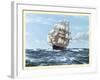 Racing Home, The Cutty Sark-Montague Dawson-Framed Art Print