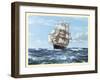 Racing Home, The Cutty Sark-Montague Dawson-Framed Premium Giclee Print