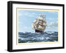 Racing Home, The Cutty Sark-Montague Dawson-Framed Art Print