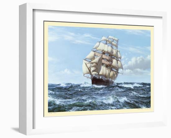 Racing Home, The Cutty Sark-Montague Dawson-Framed Art Print