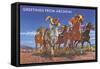 Racing Horses at Santa Anita, California-null-Framed Stretched Canvas