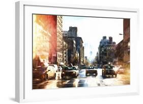 Racing NYC Taxis-Philippe Hugonnard-Framed Giclee Print