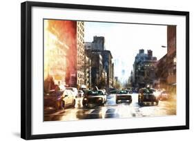 Racing NYC Taxis-Philippe Hugonnard-Framed Giclee Print