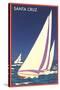 Racing Sailboats, Santa Cruz, California-null-Stretched Canvas