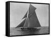 Racing Sloop in Full Sail-N.L. Stebbins-Framed Stretched Canvas