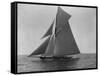 Racing Sloop in Full Sail-N.L. Stebbins-Framed Stretched Canvas