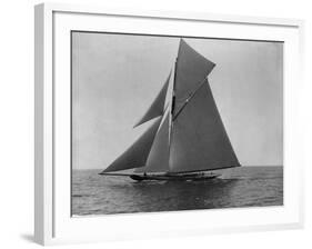 Racing Sloop in Full Sail-N.L. Stebbins-Framed Photographic Print
