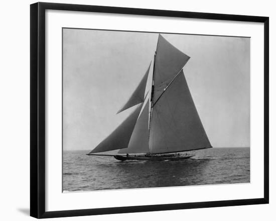 Racing Sloop in Full Sail-N.L. Stebbins-Framed Photographic Print