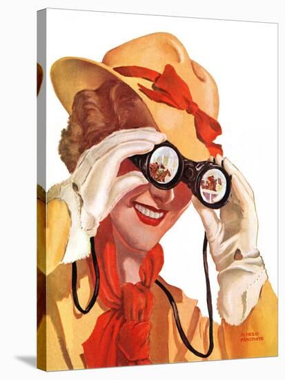 "Racing Spectator,"August 21, 1937-Alfred Panepinto-Stretched Canvas