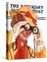 "Racing Spectator," Saturday Evening Post Cover, August 21, 1937-Alfred Panepinto-Stretched Canvas