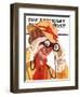 "Racing Spectator," Saturday Evening Post Cover, August 21, 1937-Alfred Panepinto-Framed Giclee Print