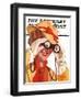 "Racing Spectator," Saturday Evening Post Cover, August 21, 1937-Alfred Panepinto-Framed Giclee Print