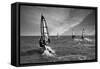 Racing Surfers-Adrian Campfield-Framed Stretched Canvas