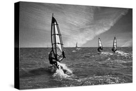 Racing Surfers-Adrian Campfield-Stretched Canvas