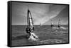 Racing Surfers-Adrian Campfield-Framed Stretched Canvas