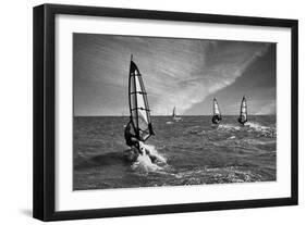 Racing Surfers-Adrian Campfield-Framed Premium Photographic Print