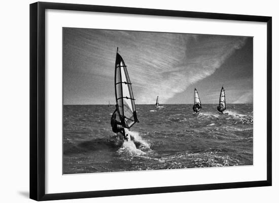 Racing Surfers-Adrian Campfield-Framed Photographic Print