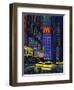 Racing Taxis at Night, New York City-Patti Mollica-Framed Premium Giclee Print