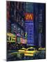 Racing Taxis at Night, New York City-Patti Mollica-Mounted Giclee Print