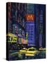 Racing Taxis at Night, New York City-Patti Mollica-Stretched Canvas