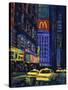 Racing Taxis at Night, New York City-Patti Mollica-Stretched Canvas
