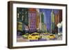 Racing Taxis, New York City-Patti Mollica-Framed Giclee Print