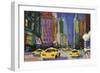 Racing Taxis, New York City-Patti Mollica-Framed Giclee Print