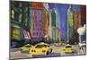 Racing Taxis, New York City-Patti Mollica-Mounted Giclee Print