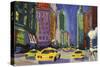 Racing Taxis, New York City-Patti Mollica-Stretched Canvas