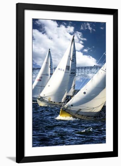 Racing to the Buoy-Alan Hausenflock-Framed Photographic Print