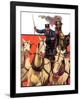 "Racing to the Fire,"January 12, 1935-Maurice Bower-Framed Giclee Print