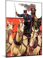 "Racing to the Fire,"January 12, 1935-Maurice Bower-Mounted Giclee Print