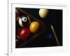 Rack of Pool Balls with Chalk and Cue-Ernie Friedlander-Framed Photographic Print