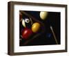 Rack of Pool Balls with Chalk and Cue-Ernie Friedlander-Framed Photographic Print