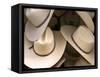 Rack with Assortment of Stylish Mexican Hats, Puerto Vallarta, Mexico-Nancy & Steve Ross-Framed Stretched Canvas