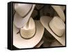 Rack with Assortment of Stylish Mexican Hats, Puerto Vallarta, Mexico-Nancy & Steve Ross-Framed Stretched Canvas