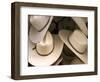 Rack with Assortment of Stylish Mexican Hats, Puerto Vallarta, Mexico-Nancy & Steve Ross-Framed Photographic Print