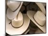 Rack with Assortment of Stylish Mexican Hats, Puerto Vallarta, Mexico-Nancy & Steve Ross-Mounted Photographic Print