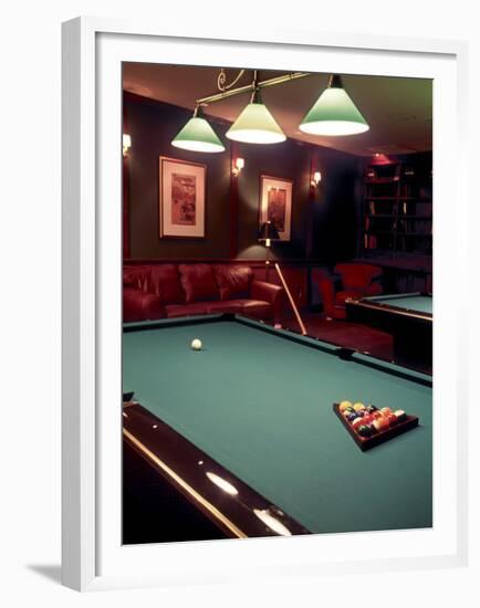 Racked Set of Balls, Boston Billiards, MA-John Coletti-Framed Premium Photographic Print