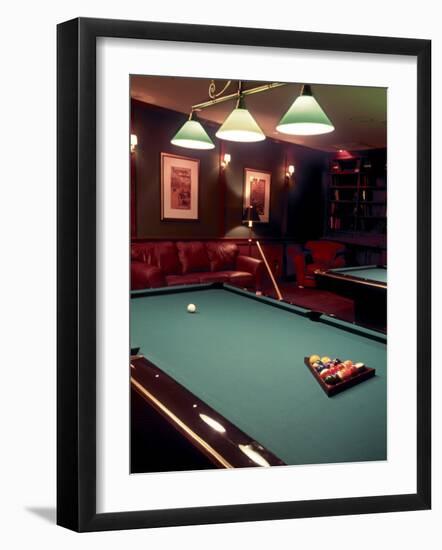 Racked Set of Balls, Boston Billiards, MA-John Coletti-Framed Photographic Print