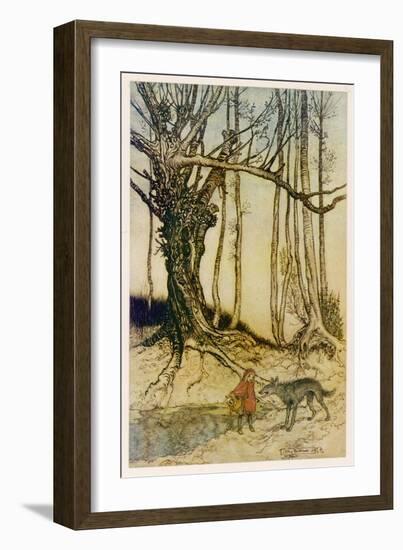 Rackham, Red R.H. and Wolf-Arthur Rackham-Framed Art Print